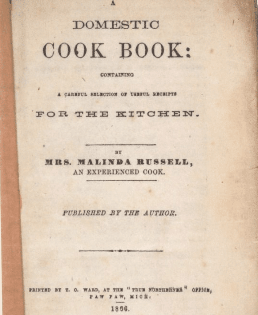 Malinda Russell, an Experienced Cook Cover, 1856