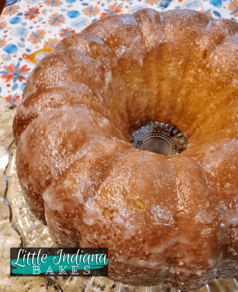 Homemade Lemon Bliss Bundt Cake from King Arthur Flour pre-Glaze but brushed with simple syrup